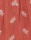 Robe fille bain de soleil terracotta brodé sur gaze de coton biologique CANOPI 21 / 21VV2213N18E415