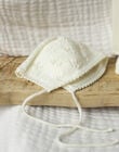 Bonnet de naissance tricoté à la main mixte vanille VELADIANE-EL / PTXV6811N49114