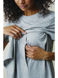 T-shirt de grossesse & allaitement coton bio Boob gris BOTSHIRT GREY / PTXW2612N3DJ920