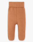 Pantalon tricot mixte caramel en coton laine mérinos  DOUDOU 21 / 21PV2415N3A420