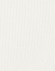Gilet garçon vanille en côte perlé coton cachemire CYRUS 21 / 21VU2013N12A010