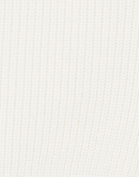 Gilet garçon vanille en côte perlé coton cachemire CYRUS 21 / 21VU2013N12A010