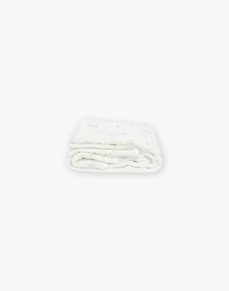 Sortie de bain mixte en double gaze de coton vanille imprimé petits moutons DOUBAIN 21 / 21PV5912N73114
