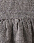 Robe tablier fille en lainage gris et touche de lurex  BECKY 20 / 20IU1955N18J908