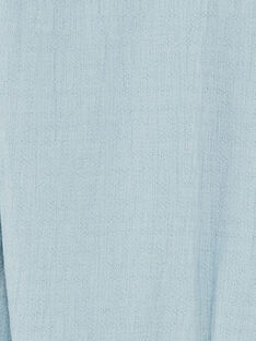 Barboteuse bleu clair en crêpe de coton fille CYBILLE 21 / 21VU1921N27219