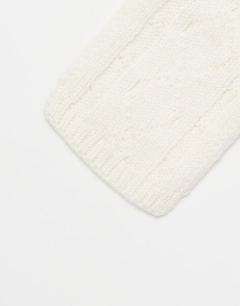 Echarpe en tricot à torsades en laine mérinos FINOU 22 / 22IU6111N50009