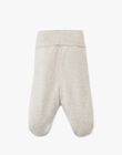 Pantalon à pieds mixte gris chiné en laine mérinos AXELIS 20 / 20PV2411N3A803