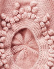 Bonnet façon béret en tricot bois de rose fille   VELANINON 19 / 19IU6031N49312