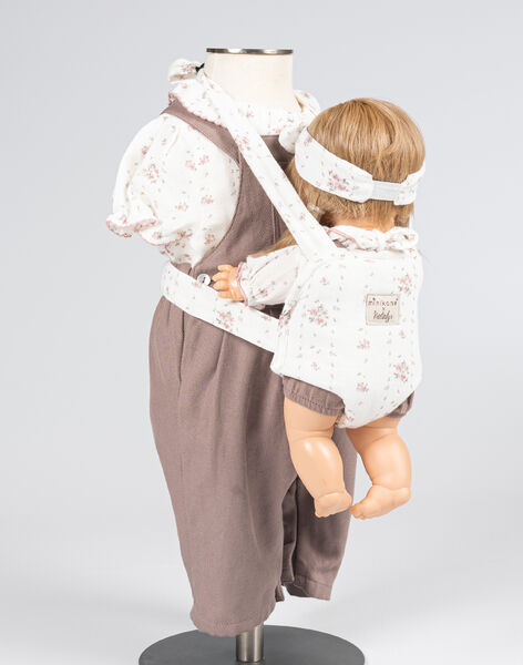 Porte bébé pour poupée motifs fleurs