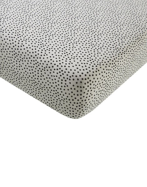 Drap-housse Cozy Dots Mies & Co à pois noirs 40x80 cm 0-6 mois DRAP H COZY DOT / 19PCTE007DRA999