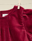 Robe manches courtes en velours palatine rose framboise fille   VITALINA 19 / 19IU1936N18308