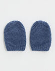 Moufles nouveau-né en laine mérinos bleues IMIMINE BLEU 23 / 23IV6951NL6205