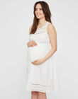 Robe de grossesse blanche brodée MLANGIE DRESS / 19VW268AN18000