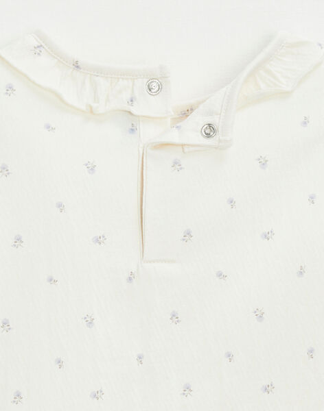 Tee shirt enfant motif fleurs en coton pima FLORENTINE 468 / 22I129111N0F811