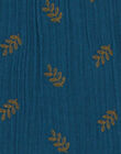 Robe fille bleue Paon brodée CORANTINE 21 / 21VU1915N18C235