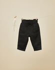 Pantalon noir en lainage bébé fille  VERA 19 / 19IU1911N03090