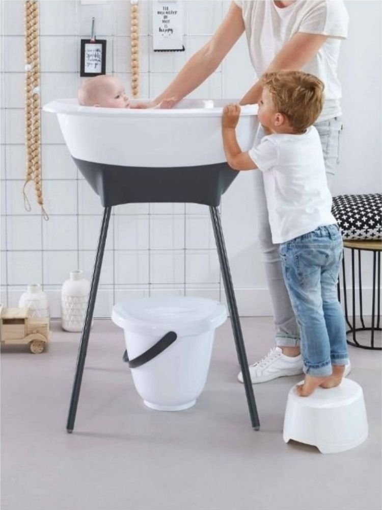 Stokke Support de bain Flexi, Gris - Conçu pour s'adapter à la baignoire  pliable Flexi Bath pour bébé - Non compatible avec Flexi Bath X-Large -  Idéal pour les nouveau-nés jusqu'à 10