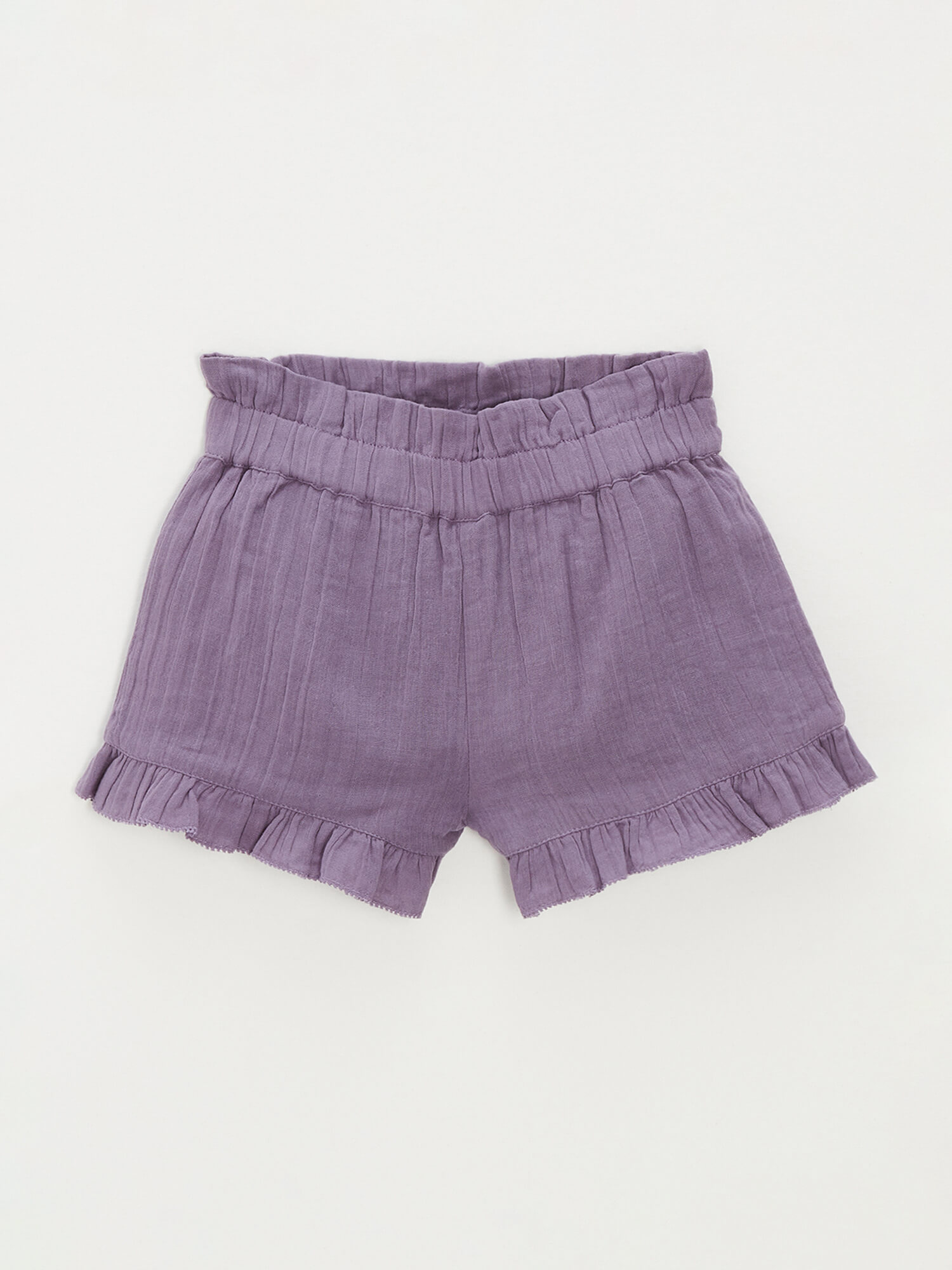 Short en gaze de coton violet