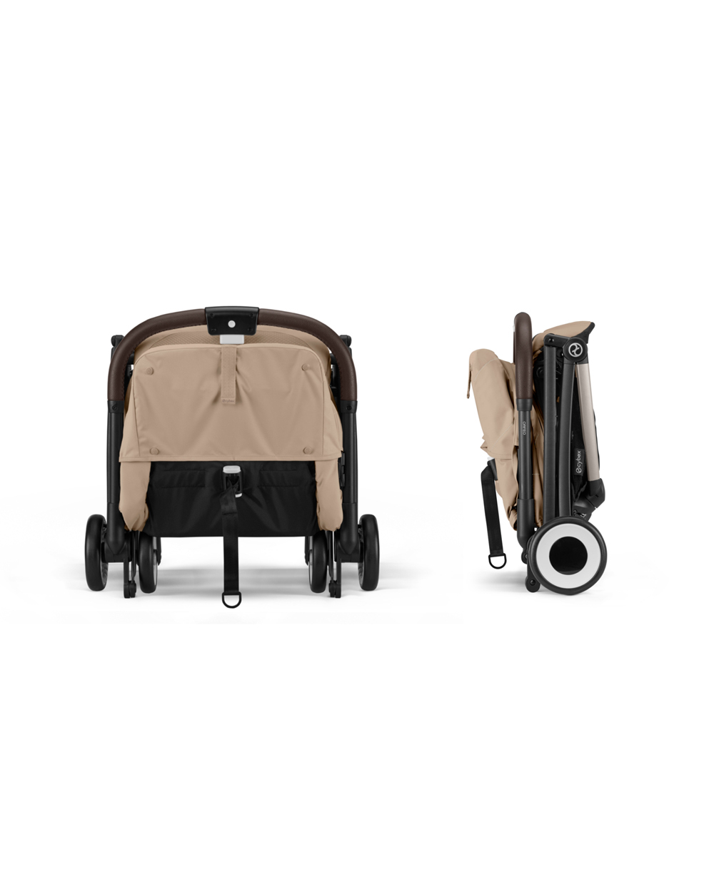 Poussette Orfeo Châssis taupe coloris Almond Beige Cybex
