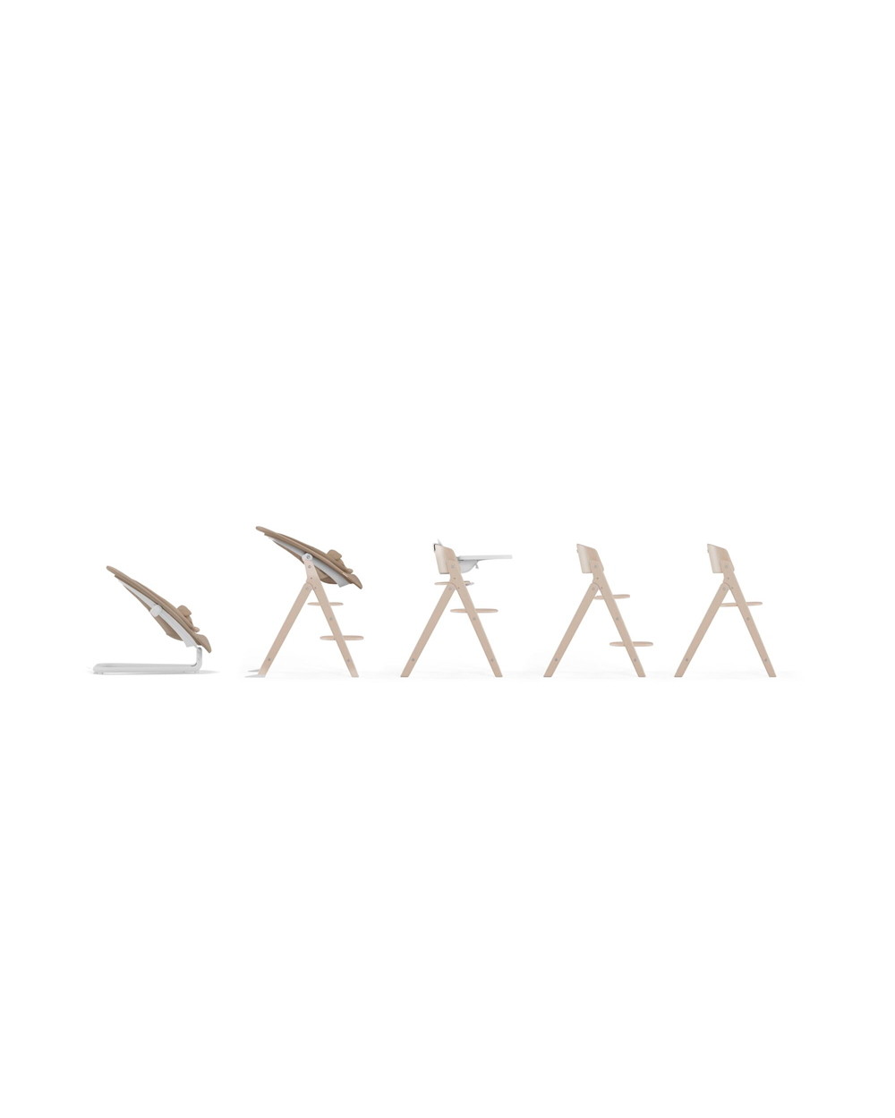 Chaise haute Click & Fold 4-en-1 Coloris light natural Cybex