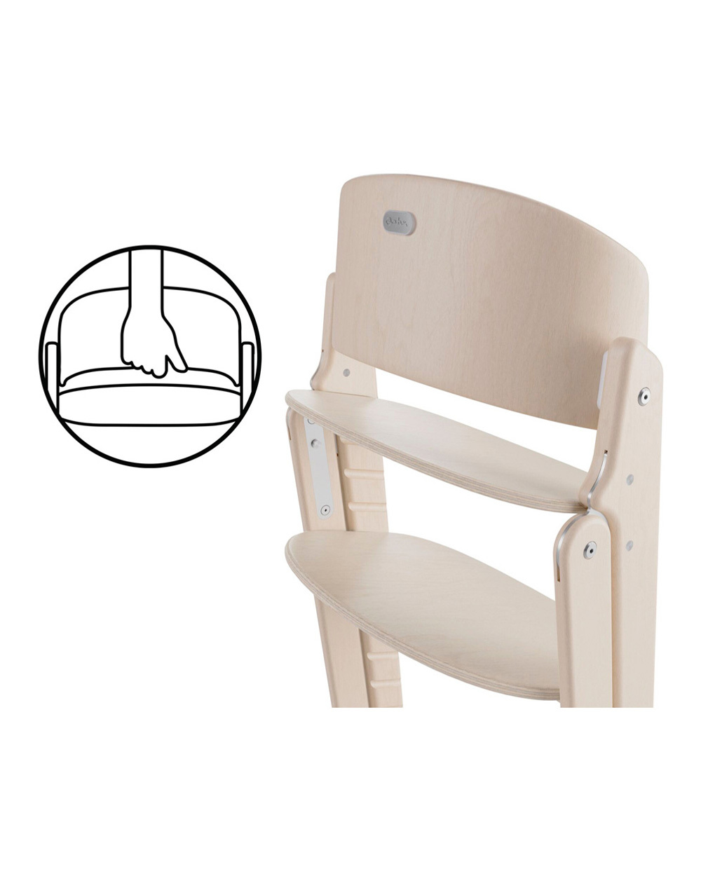 Chaise haute Click & Fold Coloris light natural  Cybex