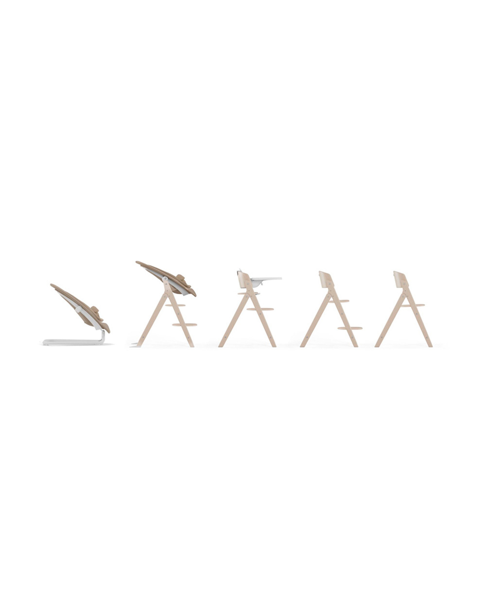 Chaise haute Click & Fold Coloris light natural  Cybex
