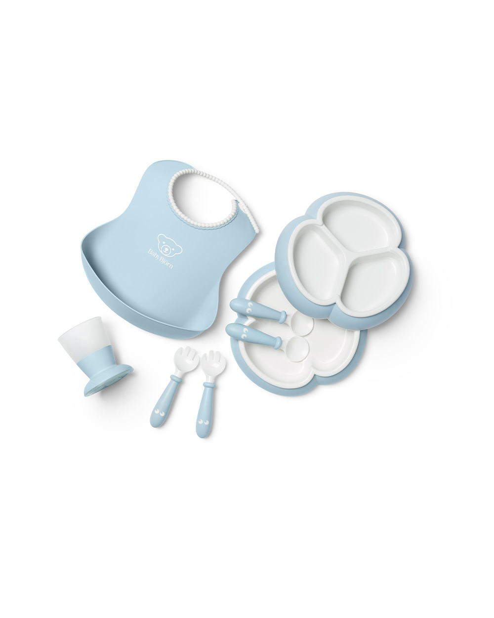 Coffret repas 8 pièces Coloris bleu pastel Babybjörn