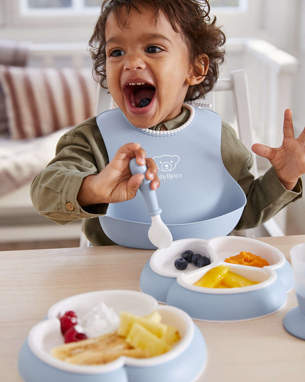 Coffret repas 8 pièces Coloris bleu pastel Babybjörn