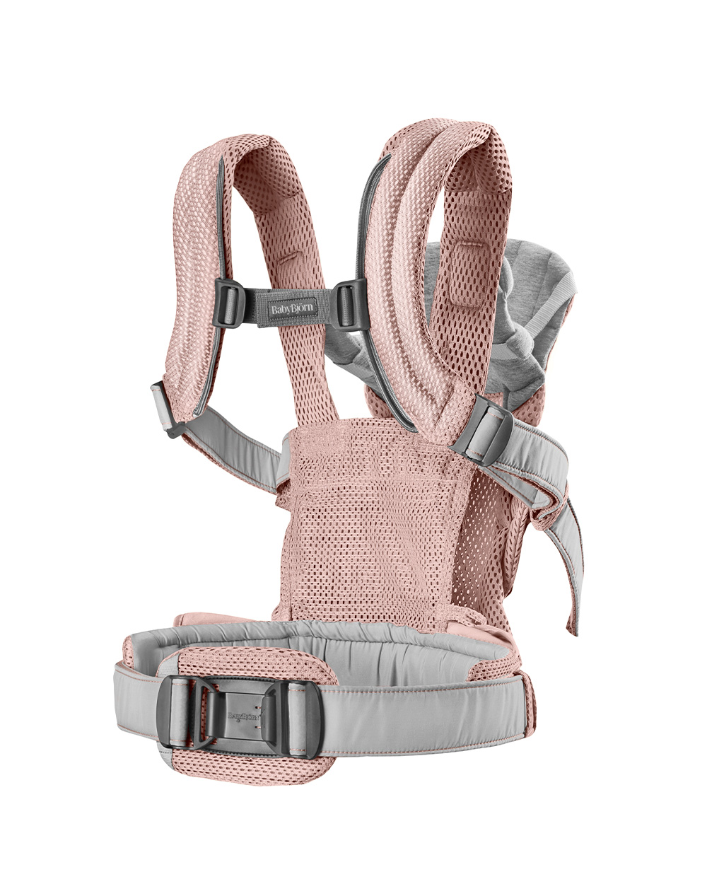 Porte-bébé Harmony Mesh 3D Coloris rose poudré Babybjörn