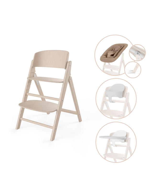 Chaise haute Click & Fold 4-en-1 Coloris light natural Cybex