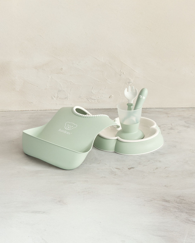 Coffret repas 5 pièces Coloris vert pastel  Babybjörn