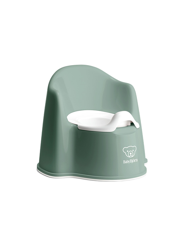 Pot fauteuil Coloris vert profond/blanc  Babybjörn