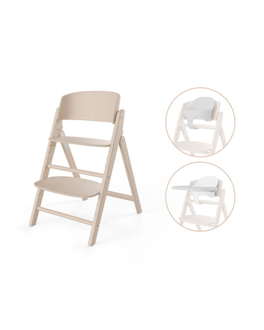 Chaise haute Click & Fold 3-en-1 Coloris light natural  Cybex