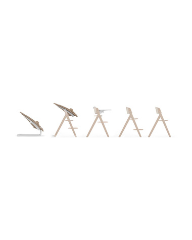 Chaise haute Click & Fold Coloris light natural  Cybex
