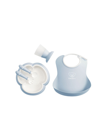 Coffret repas 5 pi&egrave;ces Coloris bleu pastel  Babybj&ouml;rn