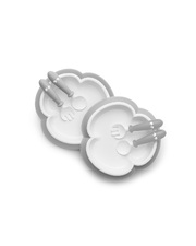 Lot de 2 assiettes et couverts Coloris gris Babybjörn