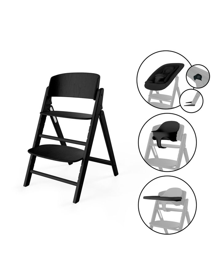 Chaise haute Click & Fold 4-en-1 Coloris Stunning Black Cybex