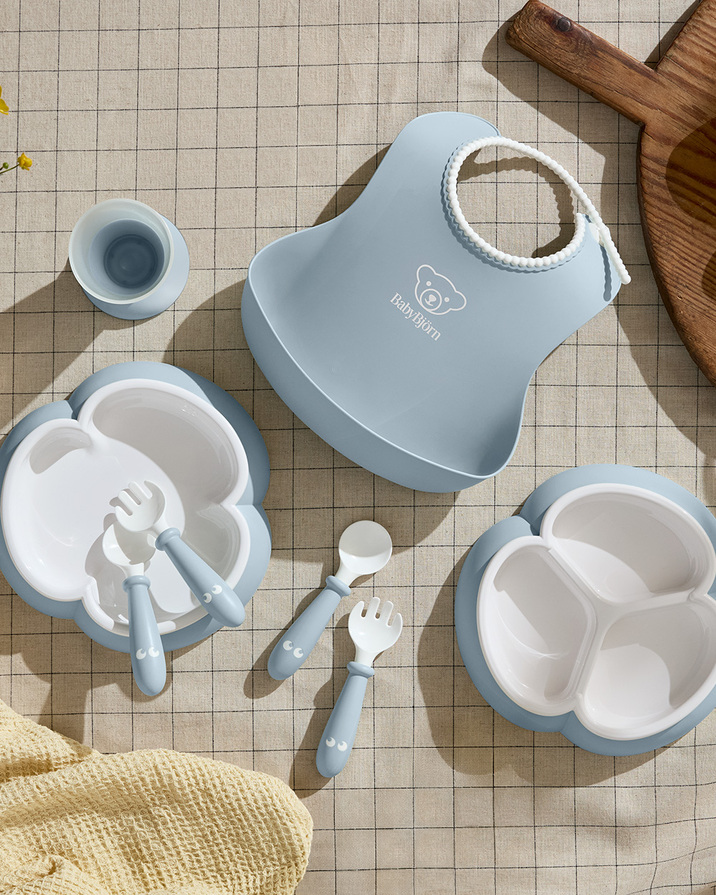 Coffret repas 8 pièces Coloris bleu pastel Babybjörn