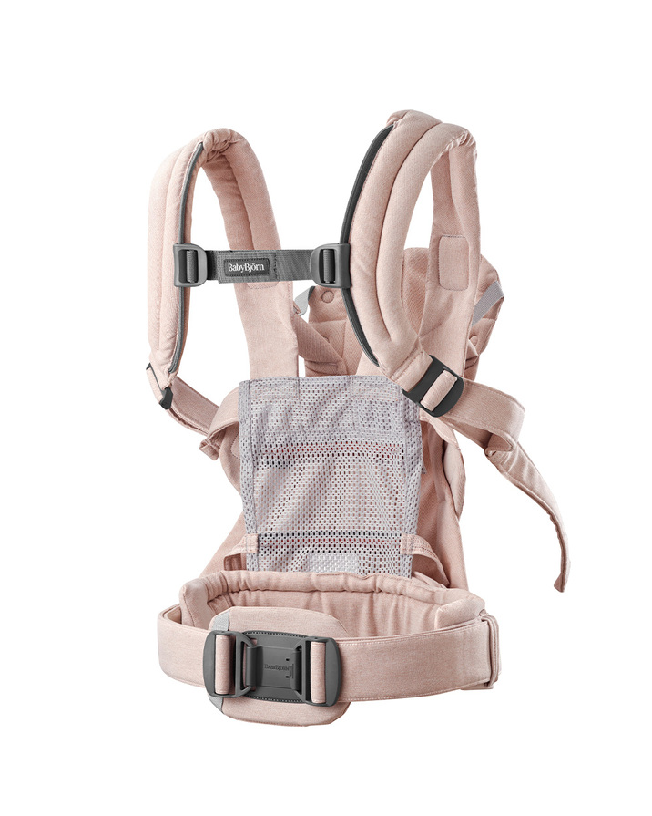 Porte-bébé Harmony tissé chiné Coloris rose clair Babybjörn