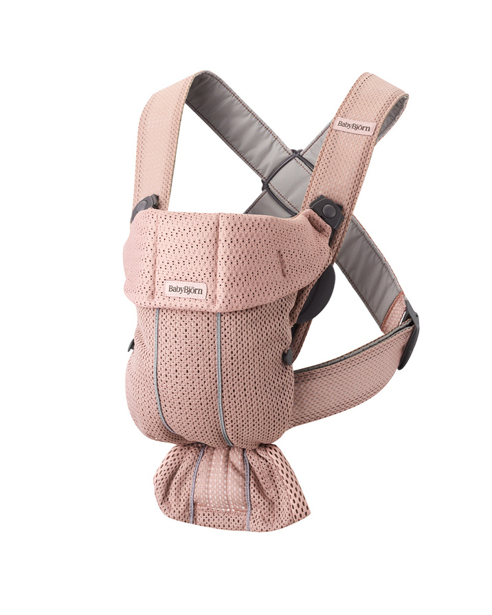 Porte-bébé Mini Mesh 3D Coloris rose poudré Babybjörn