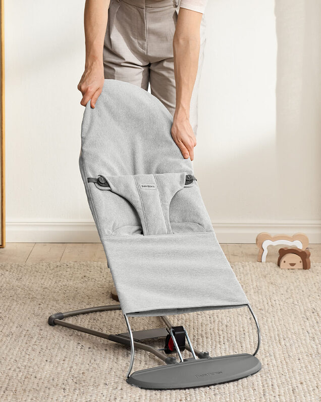 Transat Bliss tissé chiné Coloris gris clair Babybjörn
