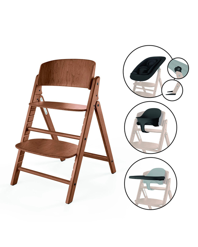 Chaise haute Click & Fold 4-en-1 Coloris all natural dark Cybex