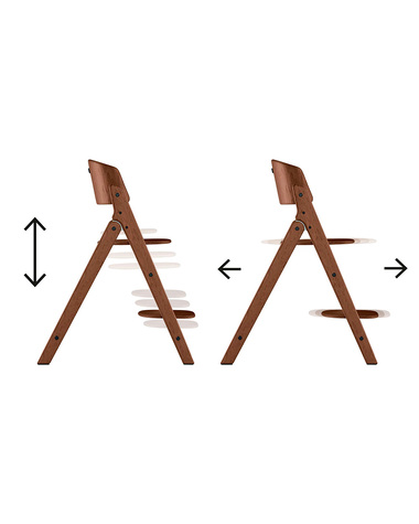Chaise haute Click & Fold 4-en-1 Coloris all natural dark  Cybex
