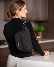 Sac &agrave; bandouli&egrave;re pour poussette Coloris caviar  Nuna