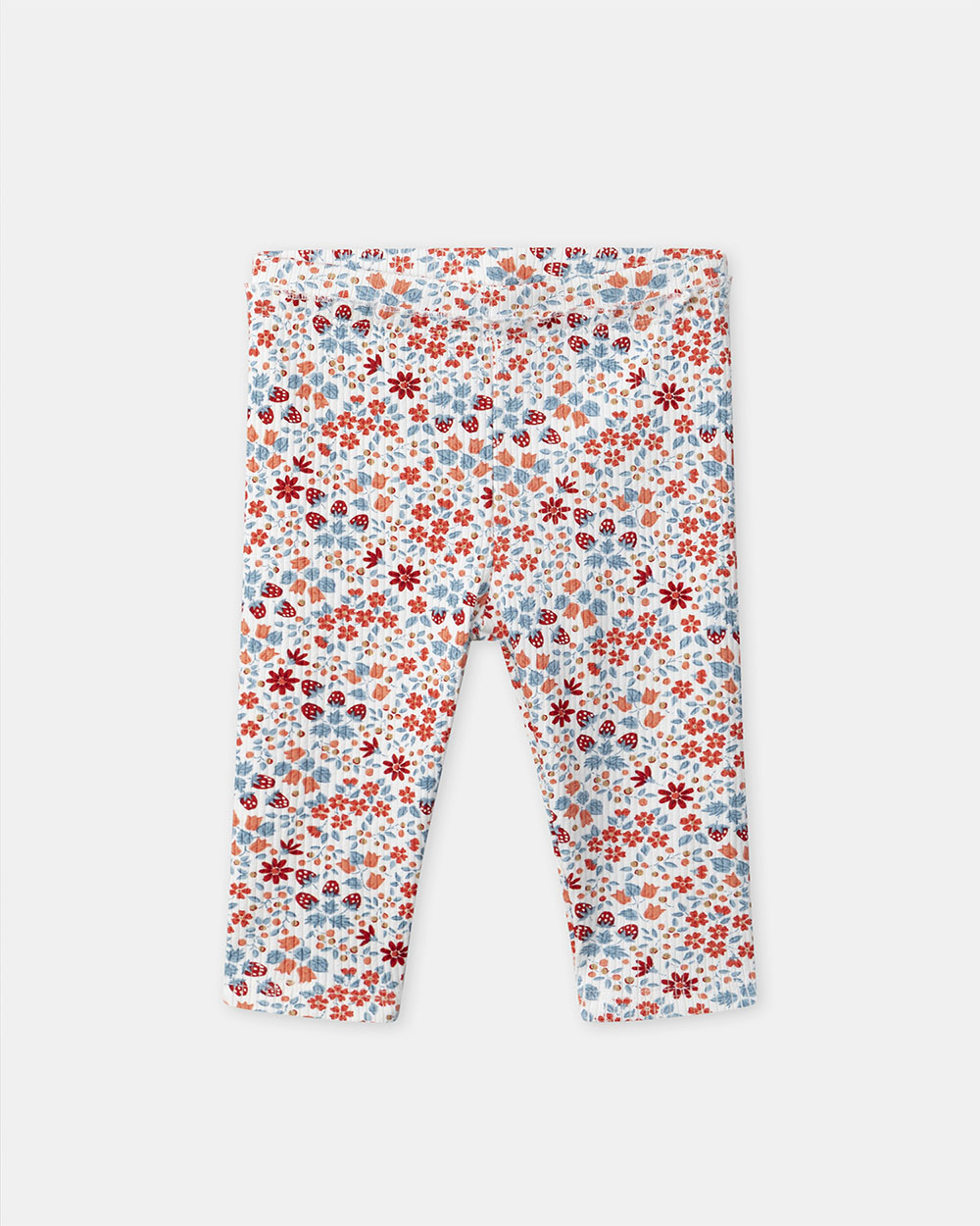 Legging imprimé fleurs et fraises Coloris rouge et bleu Sergent Major