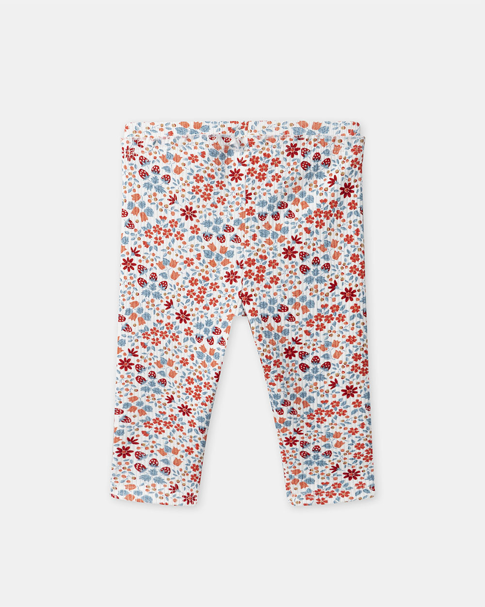 Legging imprimé fleurs et fraises Coloris rouge et bleu Sergent Major