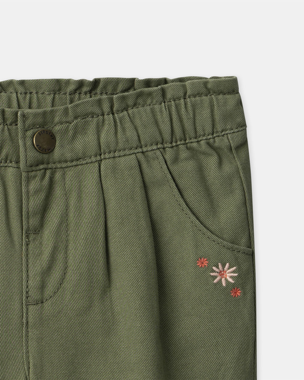 Pantalon en twill ajustable Coloris kaki Sergent Major