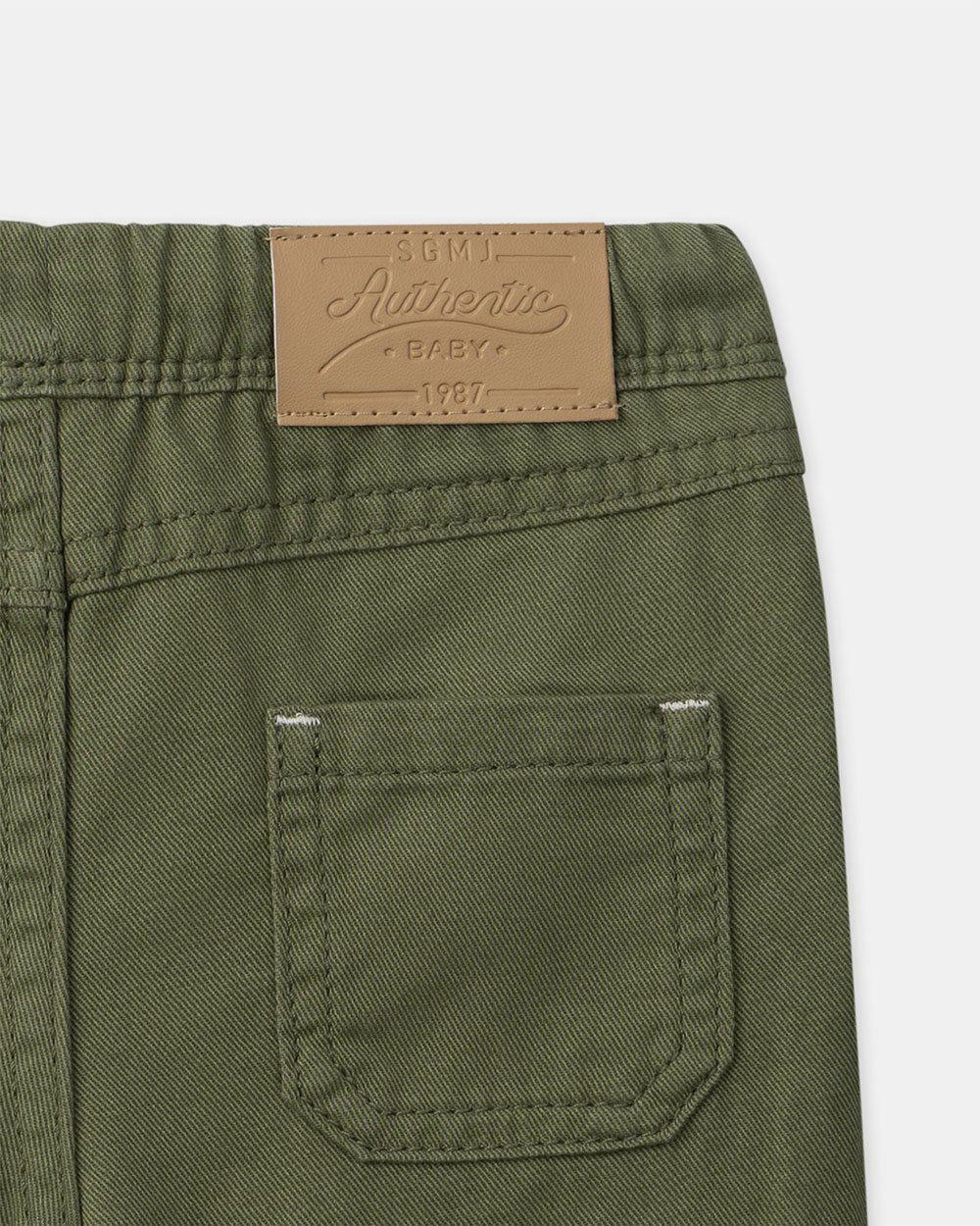 Pantalon en twill ajustable Coloris kaki Sergent Major