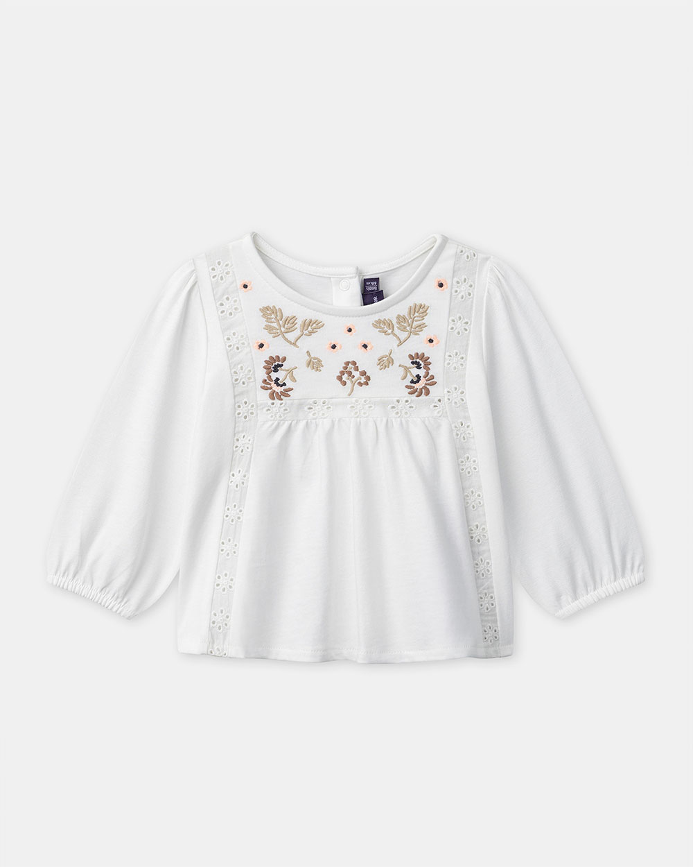 Blouse à broderie fleurs Coloris écru Sergent Major