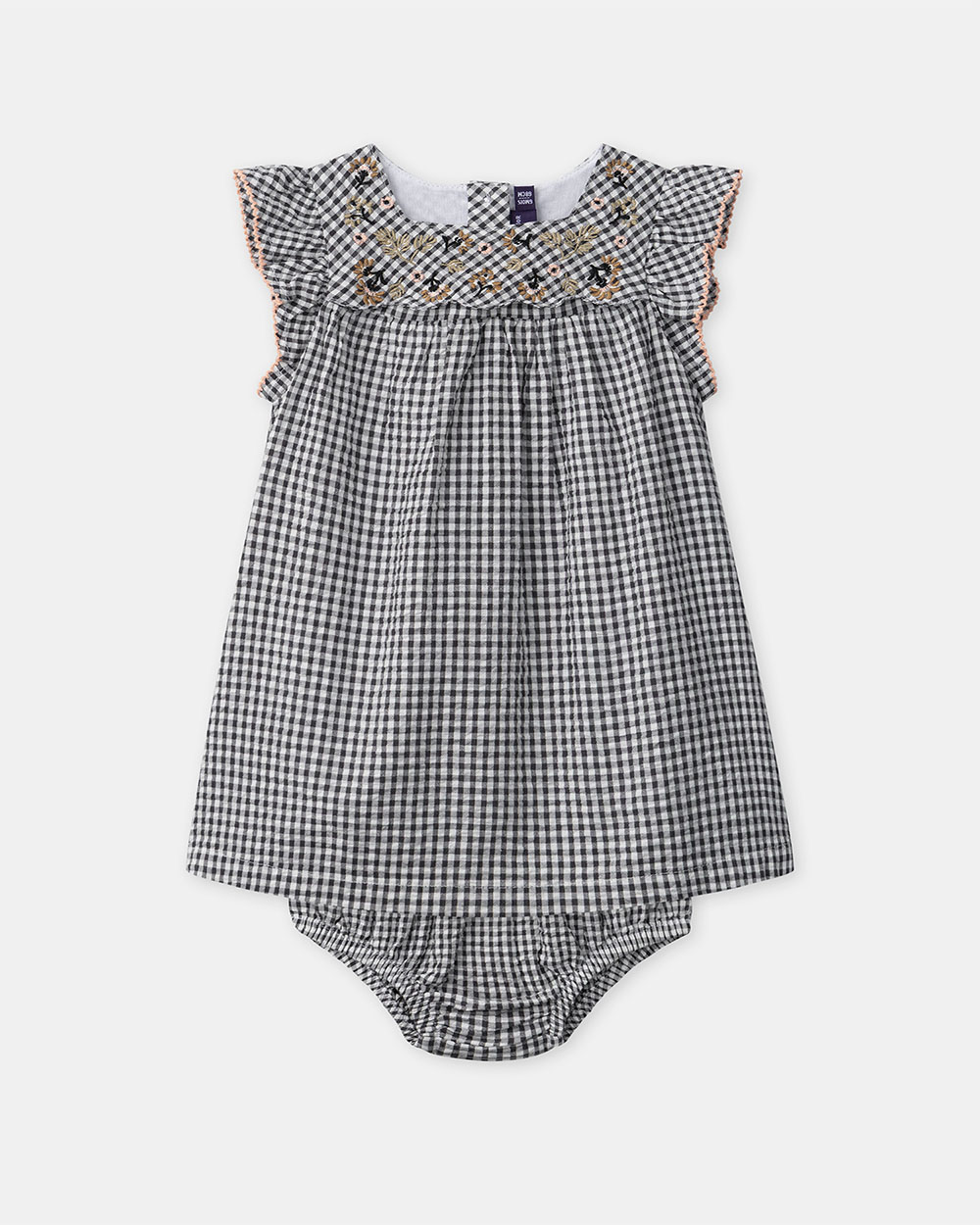Robe et bloomer vichy Coloris gris foncé Sergent Major